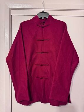 Team Wang “hope you get rich” Woolen Jacket - Red